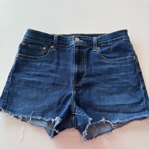 Levi's Dark Blue Jean Shorts